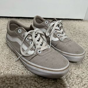 Grey Beige Vans women’s size 8